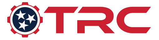 Logo: TRC (red text) beside a gear with the Tennessee state flag design.