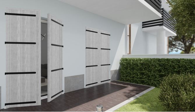 rendering degli scuri in PVC