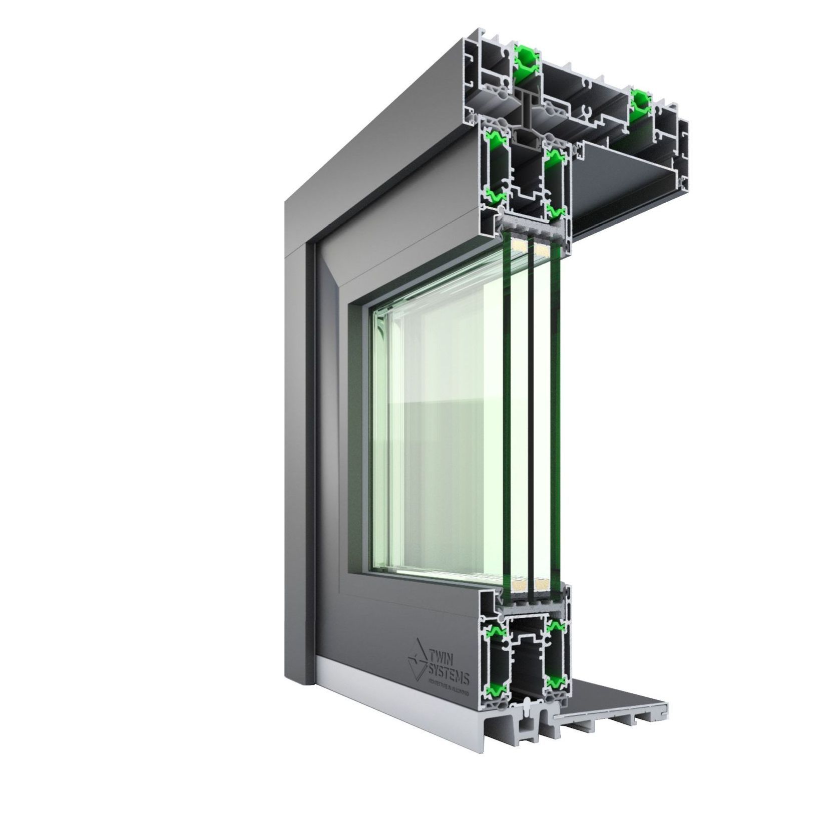 profilo infisso alluminio HM minimal