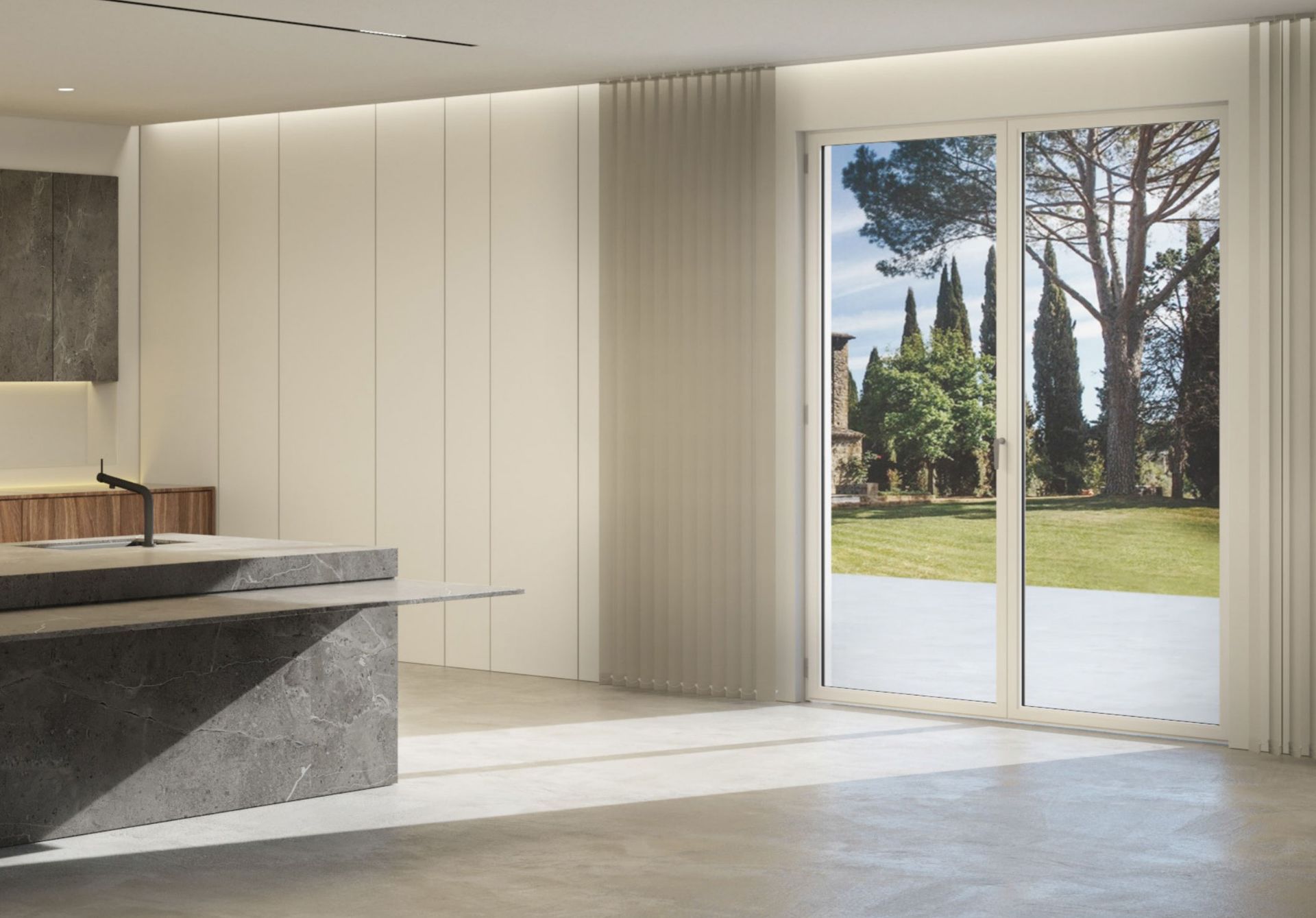 porta finestra in alluminio minimal