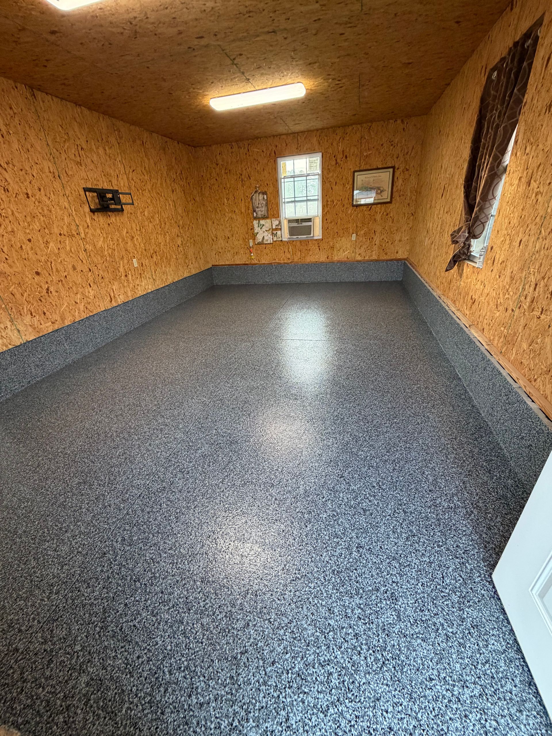 Flake floor installation