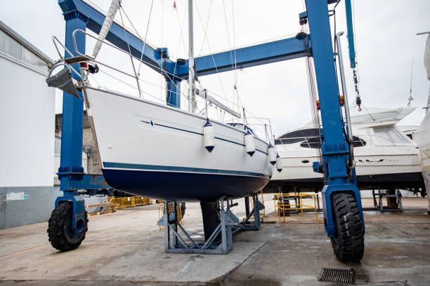 Boat on a lift at Florida Dock & Boat Lifts, Crystal River, FL, representing an ideal Boat Lift Crys