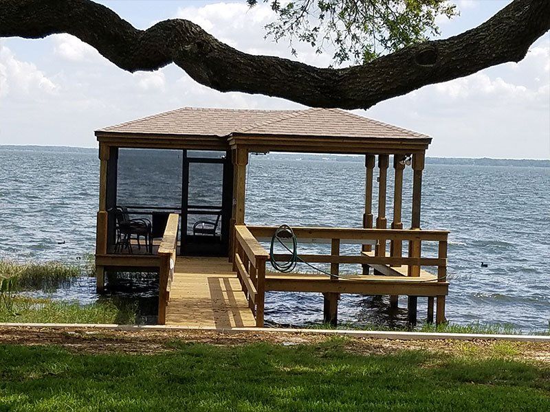 New Wood Boat House — Clermont, FL — Florida Dock & Boat Lifts