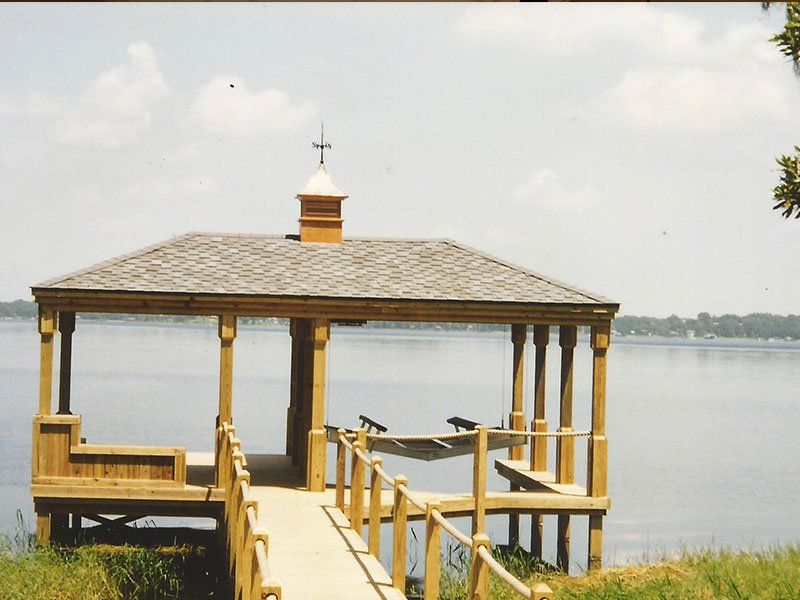 Wood Boat House — Clermont, FL — Florida Dock & Boat Lifts
