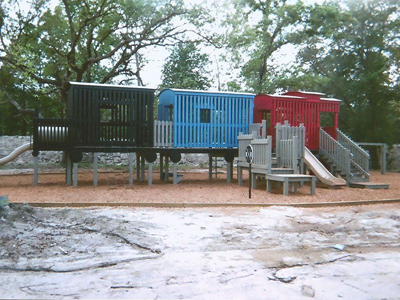 Wooden Playground with Paint — Clermont, FL — Florida Dock & Boat Lifts