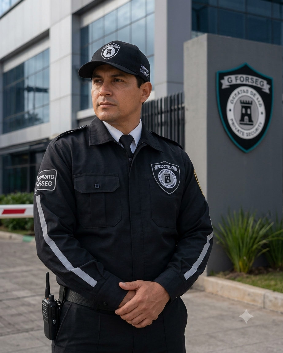 Guardia de seguridad mexicano uniformado