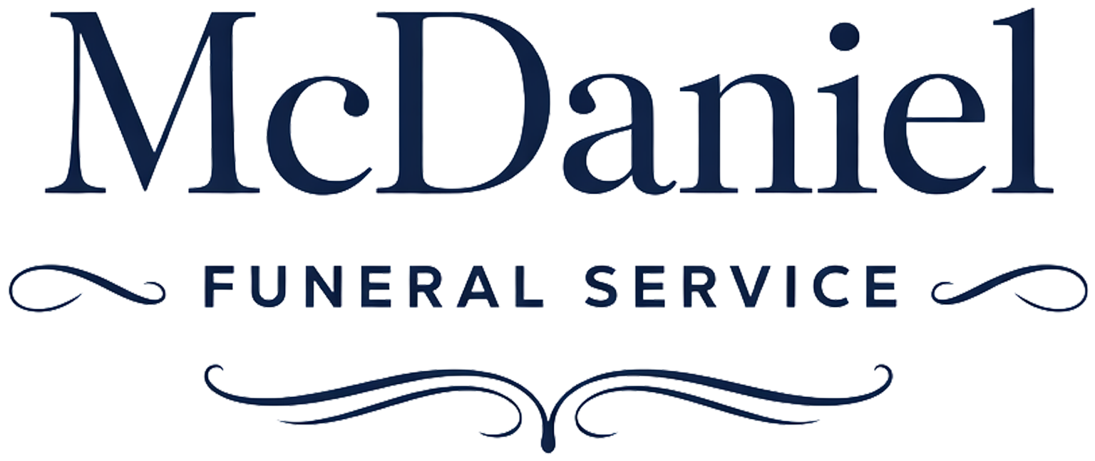 The logo for sample funeral home is shown on a white background.