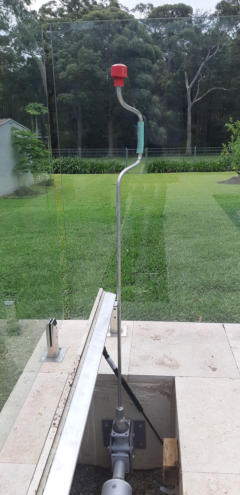 A Swimming Pool With a Blue Cover on It — Aussie UnderCover In South Nowra, NSW