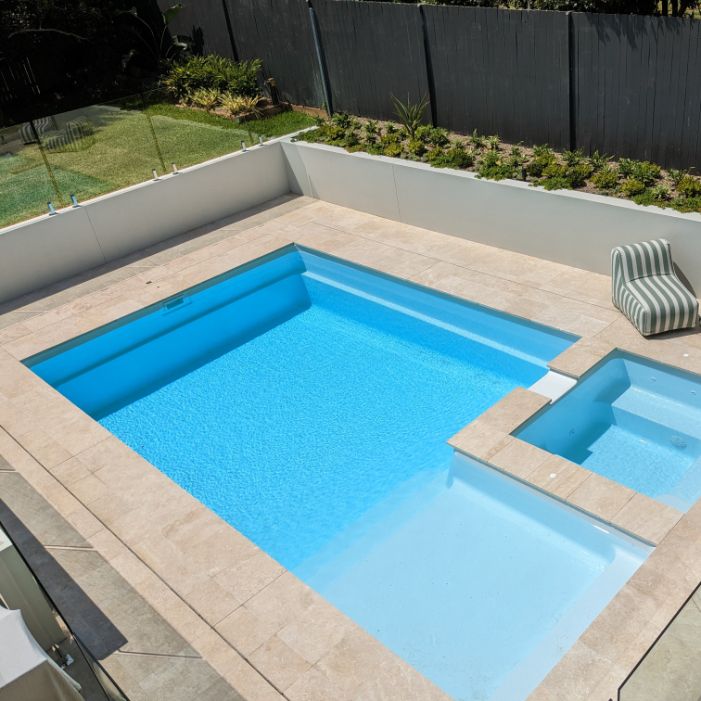 An Aerial View of a Large Rectangular Swimming Pool — Aussie UnderCover In South Nowra, NSW