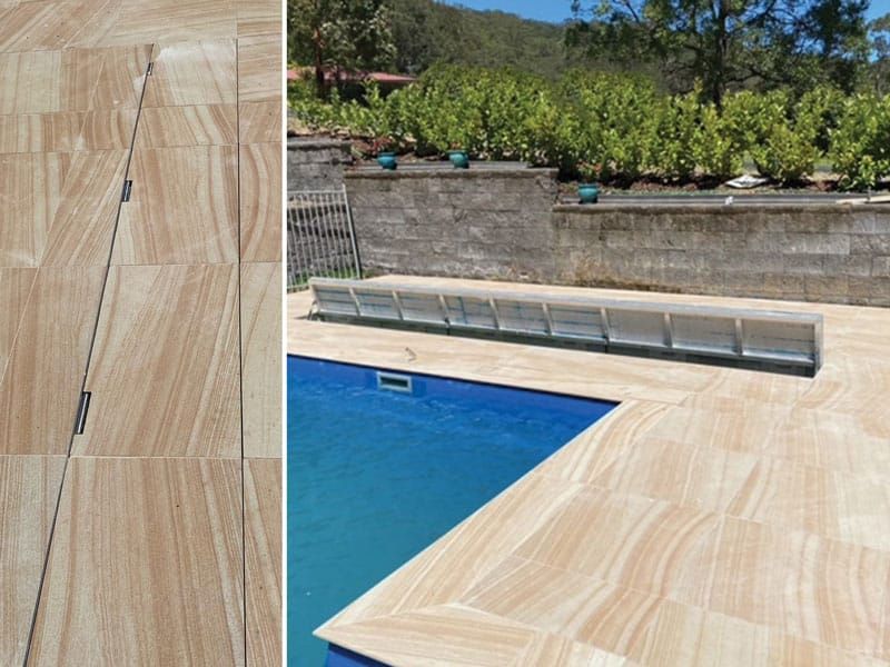 A Picture Of A Wooden Floor Next To A Swimming Pool — Aussie UnderCover In South Nowra, NSW