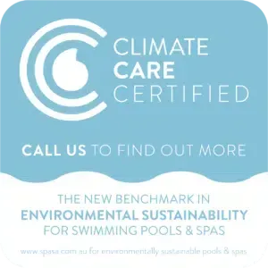 A Blue Sign That Says Climate Care Certified — Aussie UnderCover In South Nowra, NSW