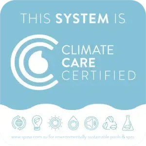 A Blue Sign That Says This System Is Climate Care Certified — Aussie UnderCover In South Nowra, NSW