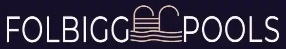 A Logo For Folbigg Pools Is Displayed On A Dark Blue Background — Aussie UnderCover In South Nowra, NSW