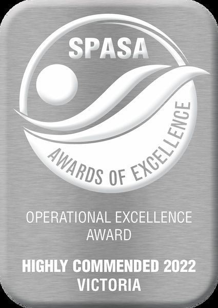A Silver Plaque That Says Spasa Awards Of Excellence — Aussie UnderCover In South Nowra, NSW