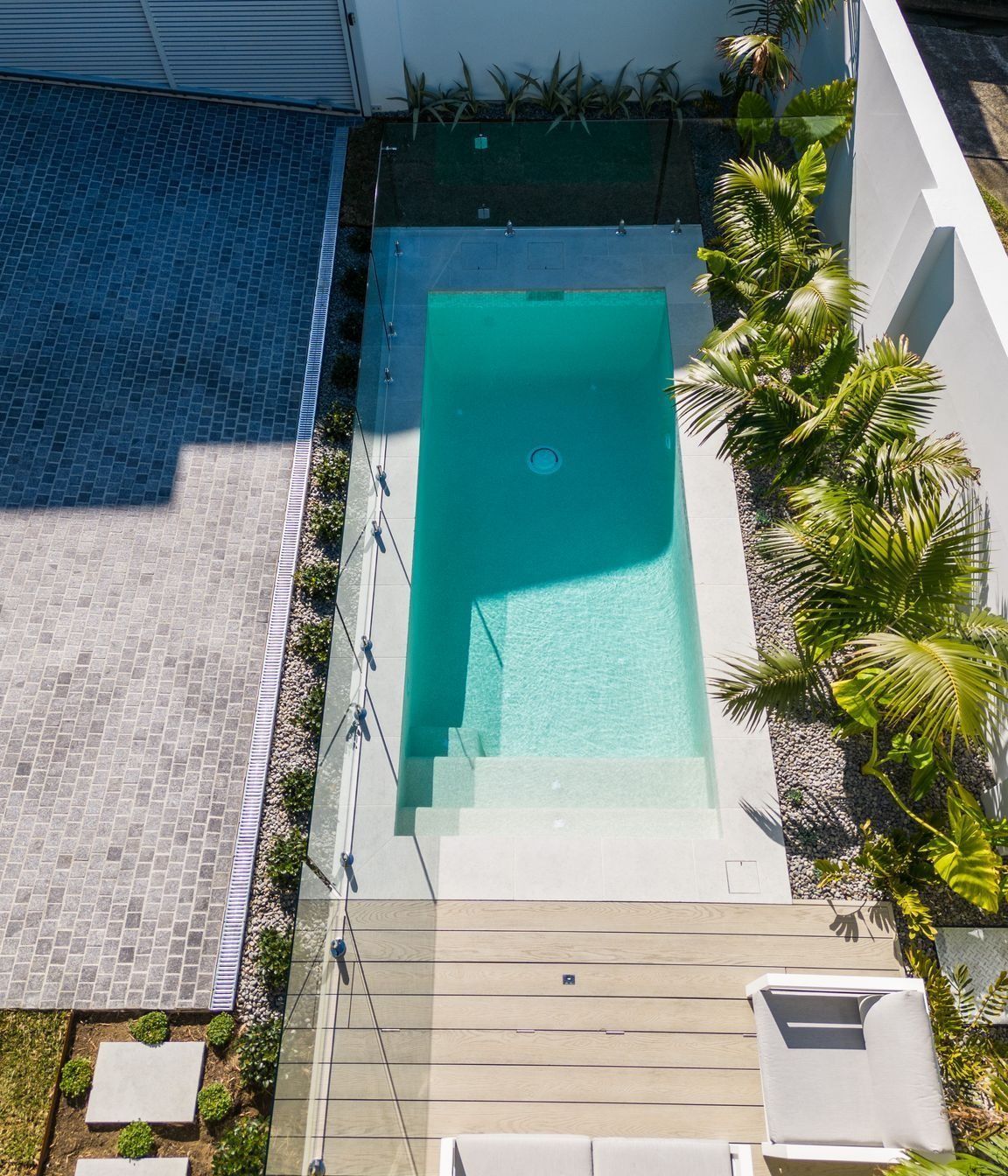 Overhead View of a Modern Pool With Clear Water — Aussie UnderCover In South Nowra, NSW