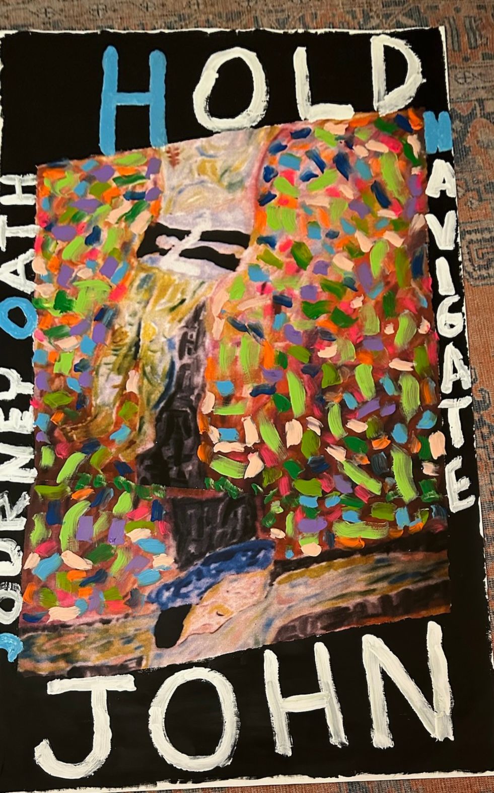 A painting with the name john on it