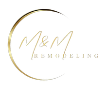 A logo for a company called m & m remodeling