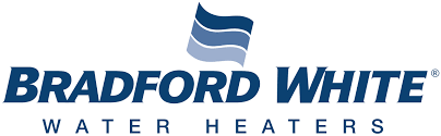 Bradford white water heaters logo on a white background
