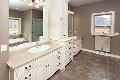 Spacious Bathroom with Custom Cabinetry — Neenah, WI — CNK Cabinetry, LLC