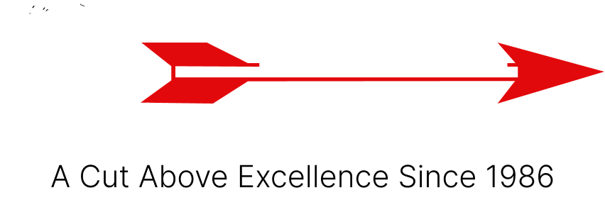 Red arrow pointing right, with text 