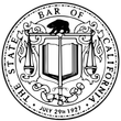 A black and white seal for the state bar of california