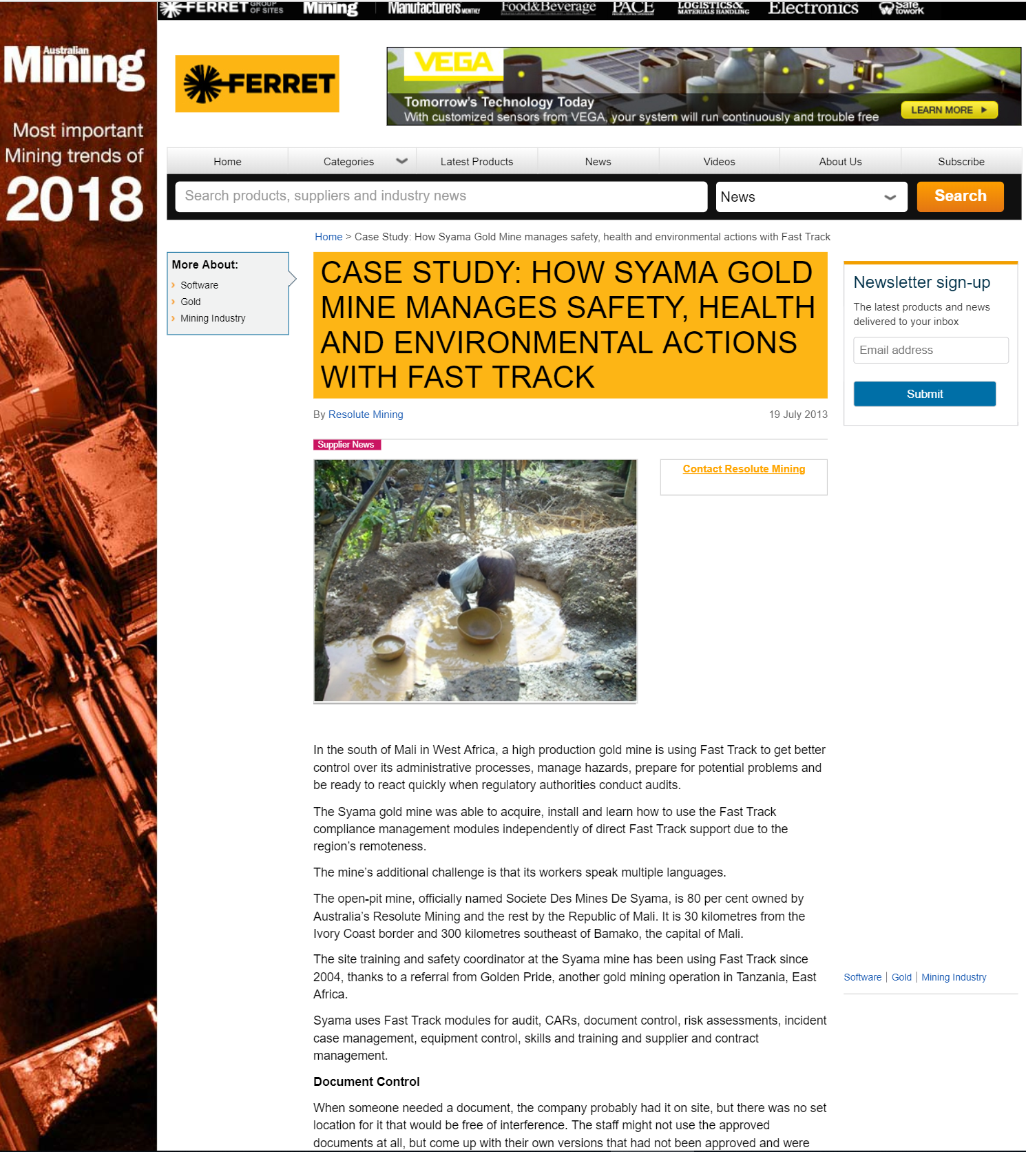 Solving HSE in mining