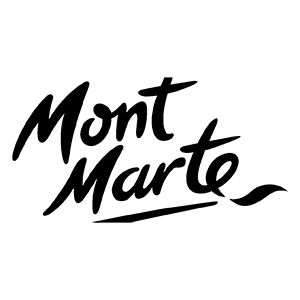 A black and white logo for mont marte on a white background.