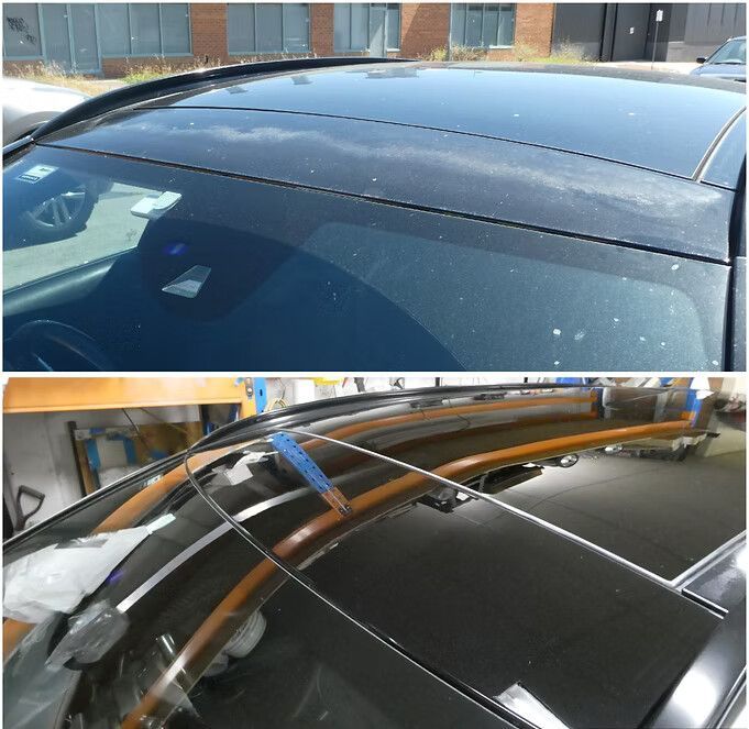Close-Up of Car Roof With a Panoramic Sunroof — Moto Bodyworks in Fyshwick, ACT