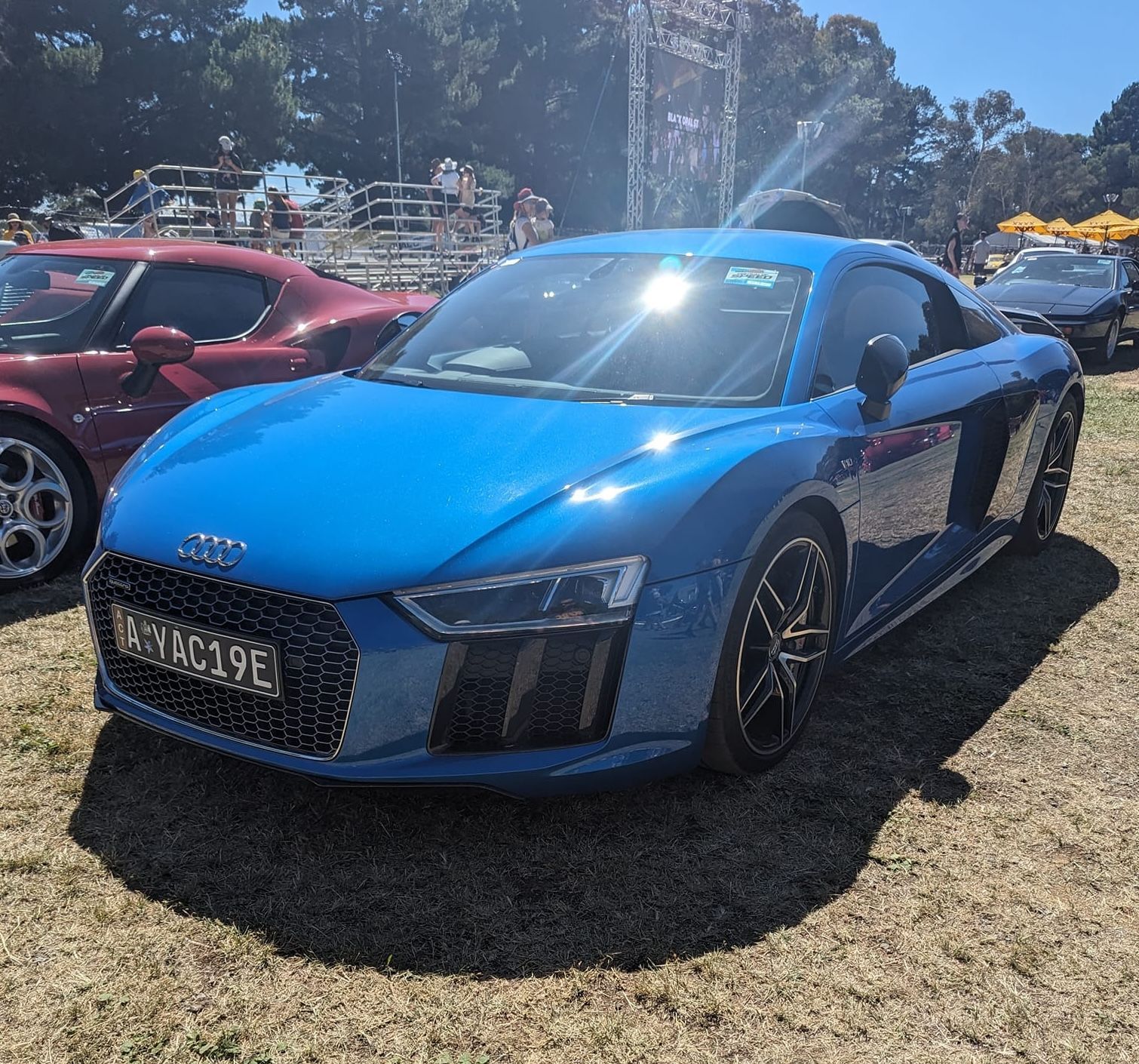 Blue Audi Car Parked on a Sunny Day — Moto Bodyworks in Fyshwick, ACT