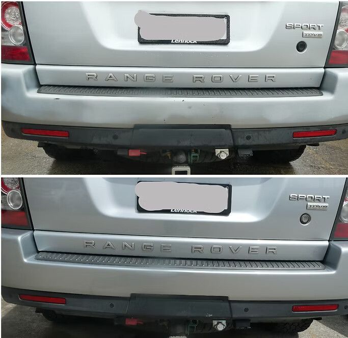 Silver Range Rover Sport's Rear Bumper — Moto Bodyworks in Fyshwick, ACT