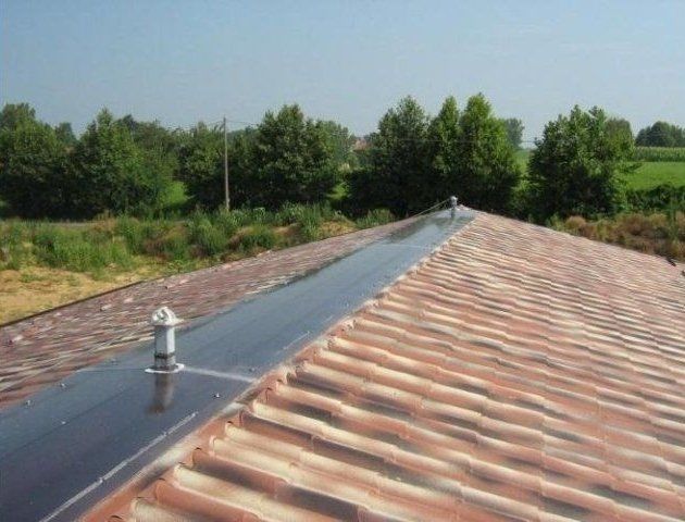 Linea vita installata su copertura