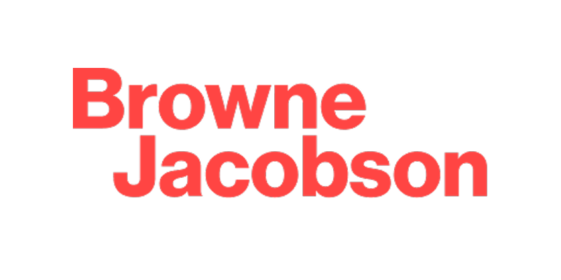 The browne jacobson logo is red on a white background.