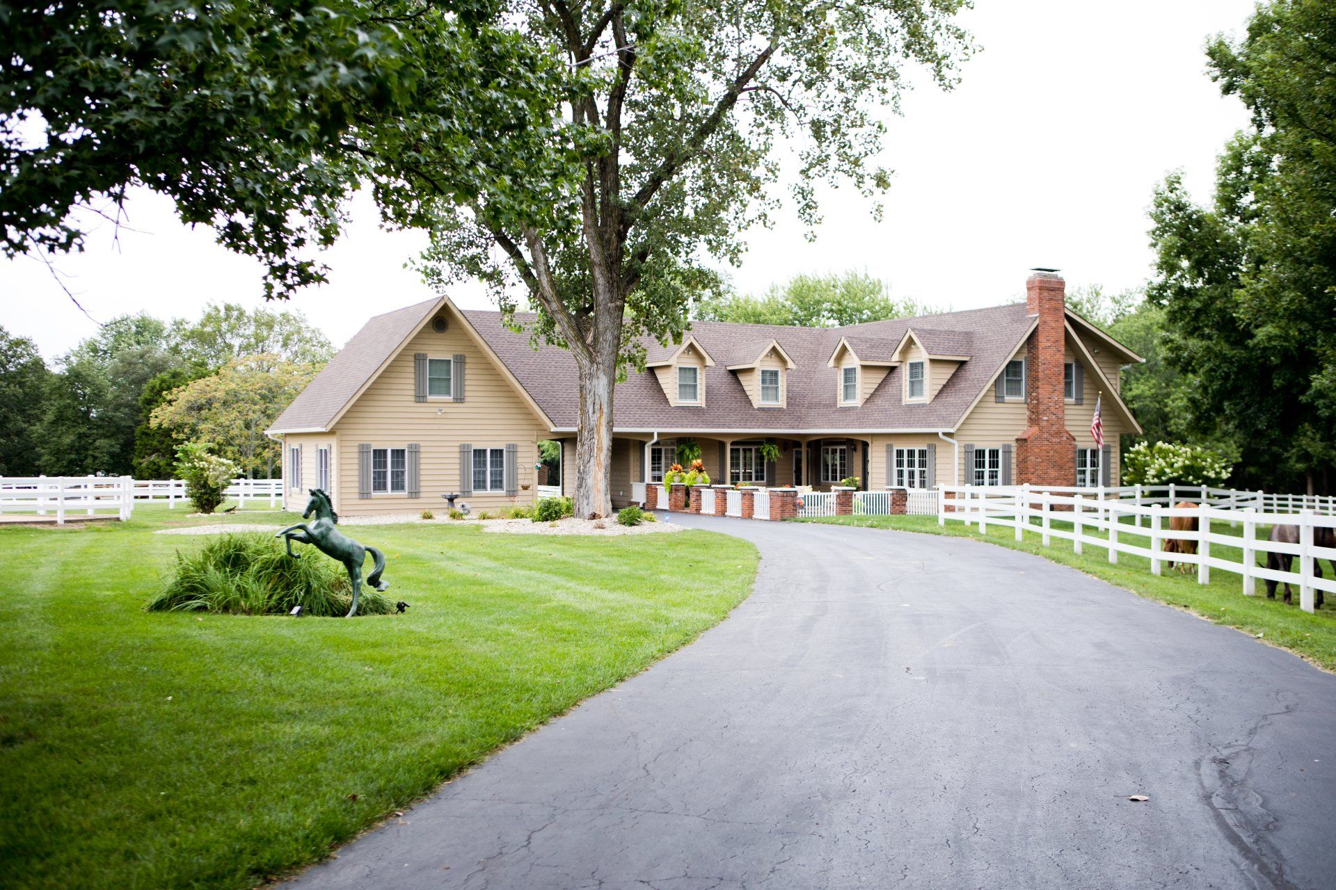 driveway up to house