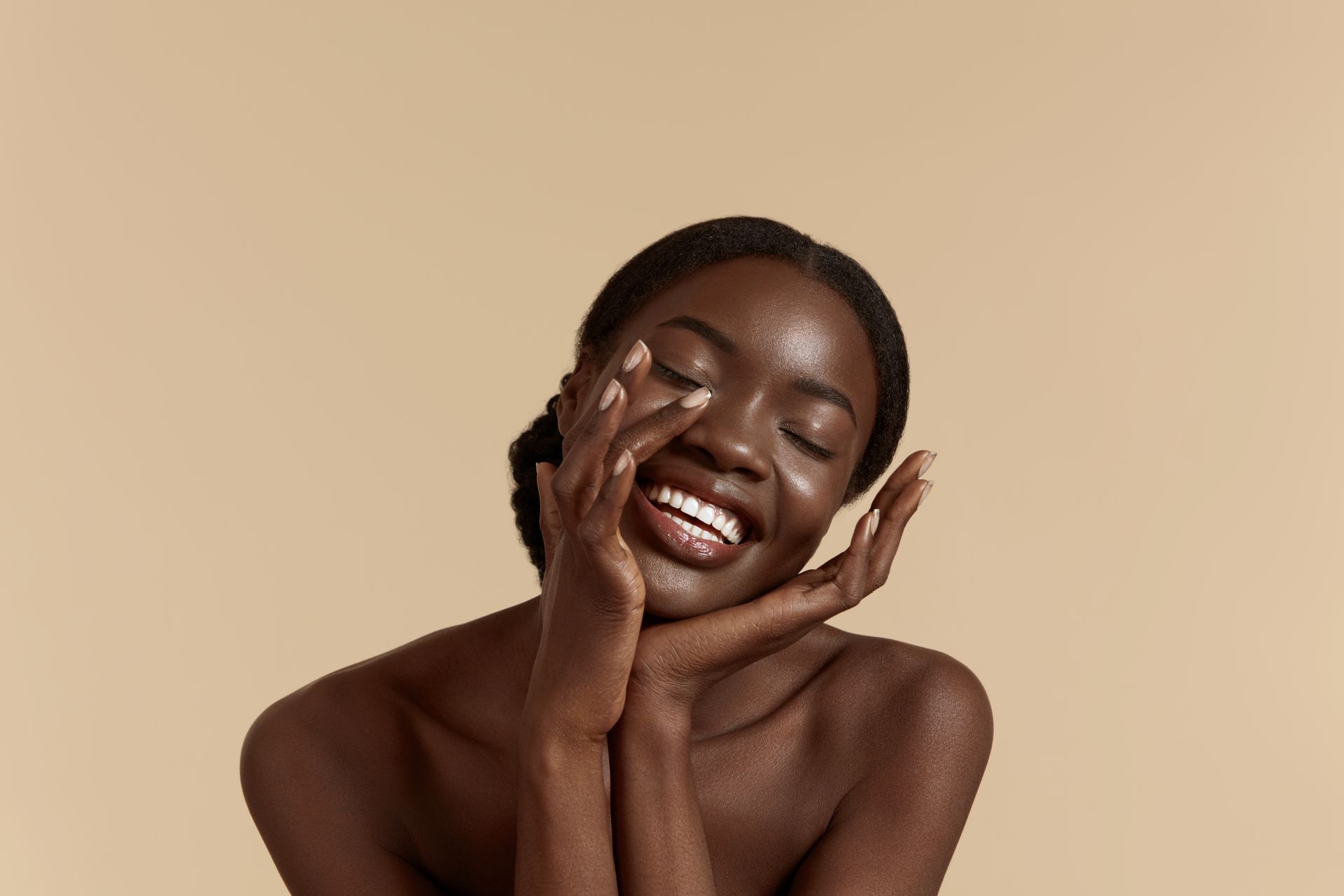 woman with clear skin
