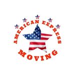 Logo: Star-shaped American flag; "AMERICAN EXPRESS MOVING" in red, with small star accents.