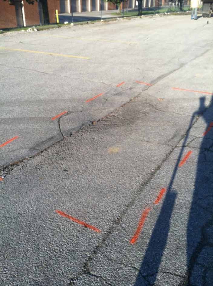 Crack On Road — Asphalt Paving in Fort Wayne, IN