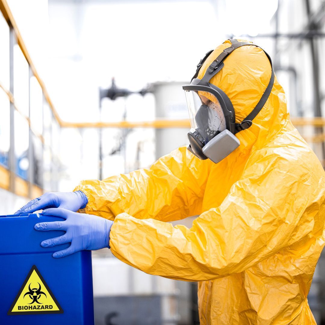 biohazard technician on a job