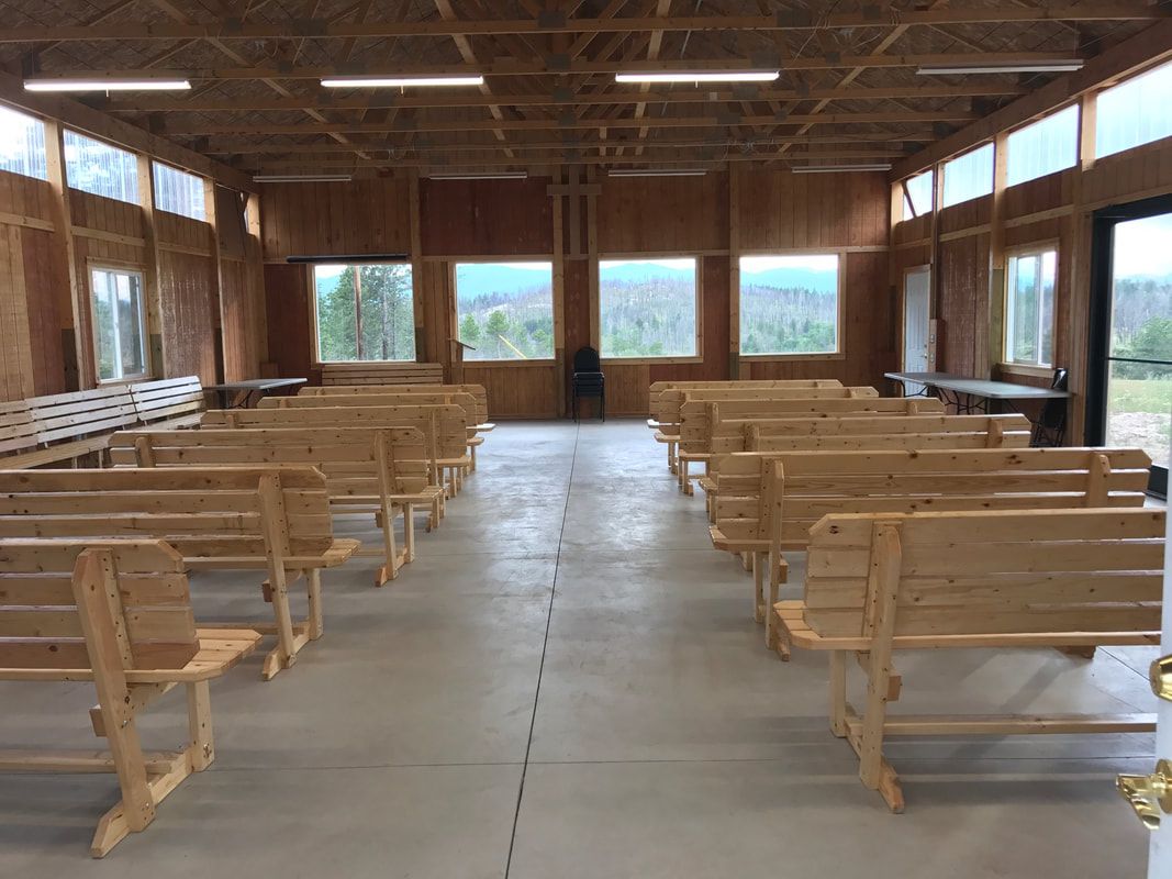 Inside view of Bear Paw Barn.