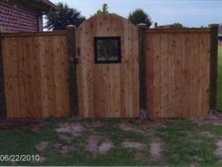 Wooden fence with gate
