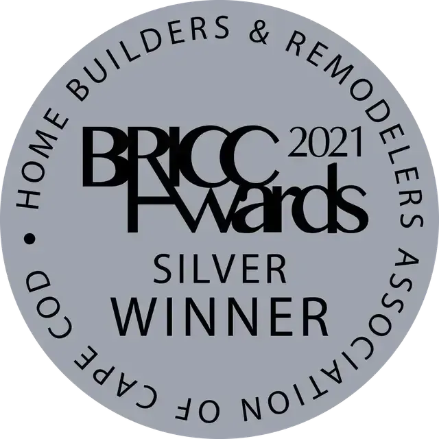 BRICC 2021 Silver Winner badge for Home Builders & Remodelers Association of Cape Cod