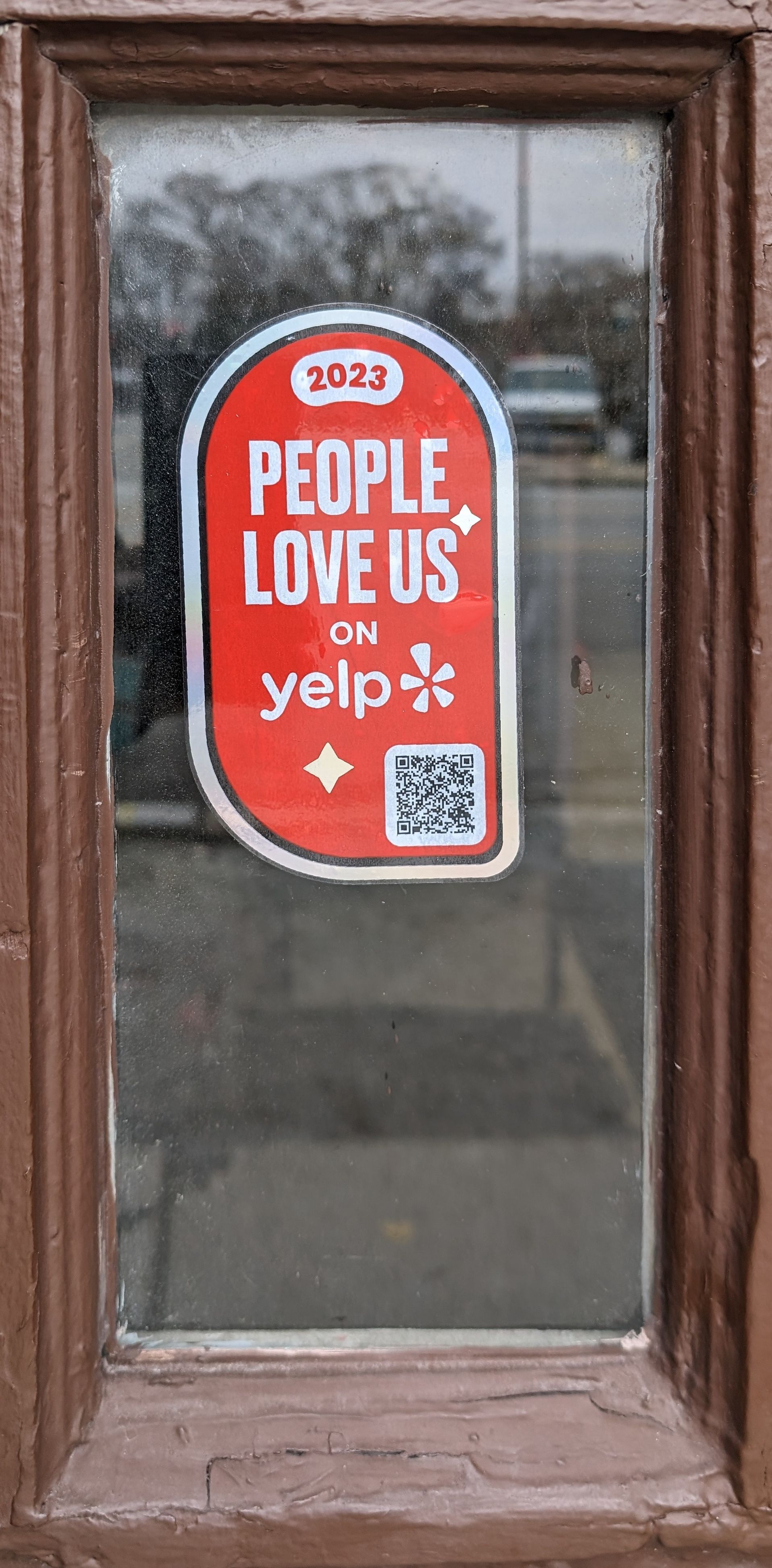 Yelp Award Door Decal