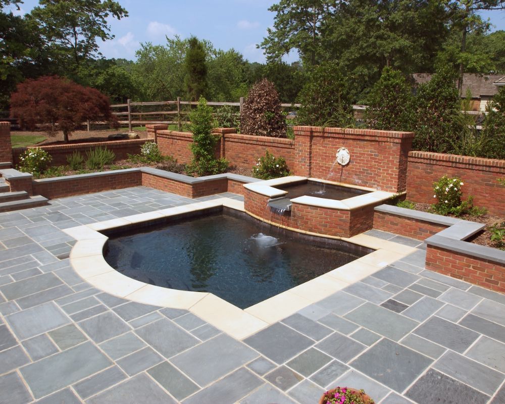 Inground Spa with Bluestone Deck