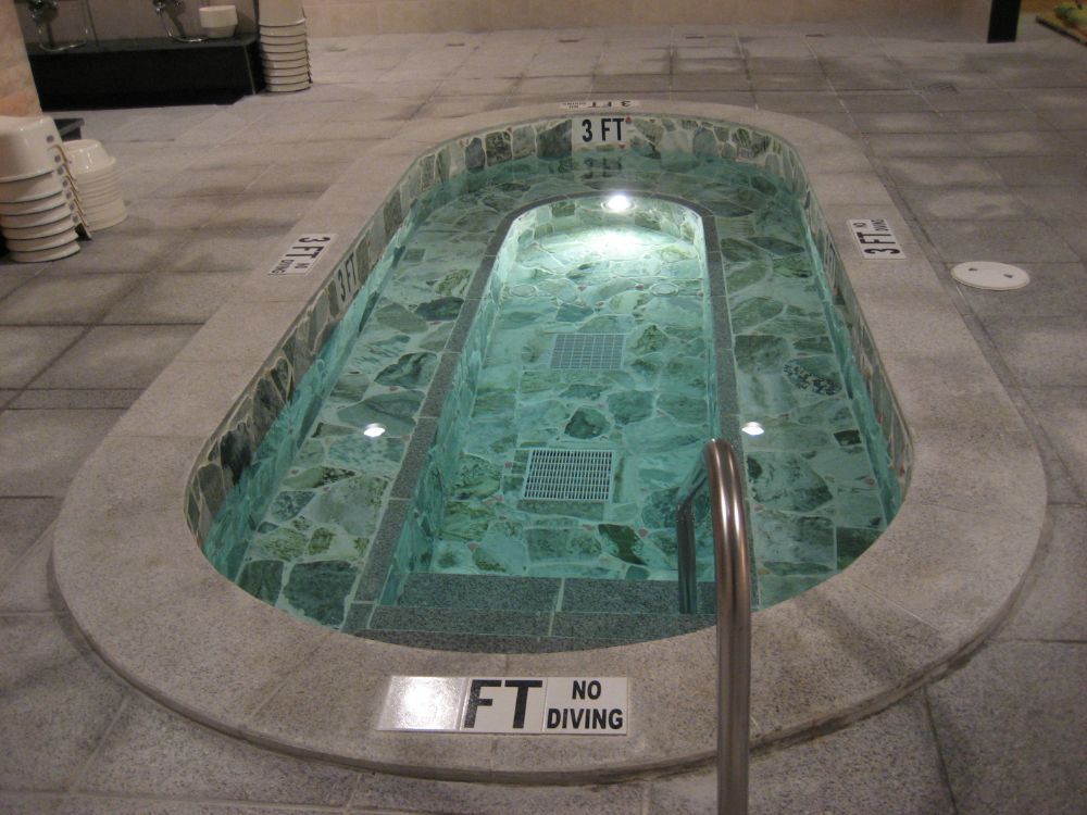 Inground Spa with Jade interior