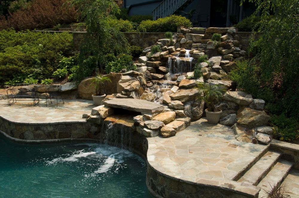 Outdoor 12 Ton Boulder Waterfall