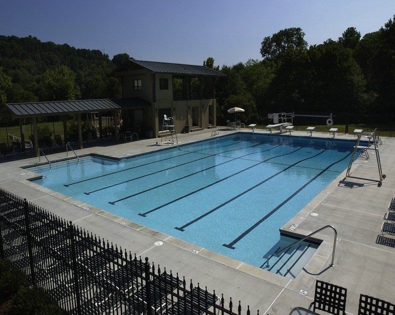 Inground Commercial swimming pool negative edge