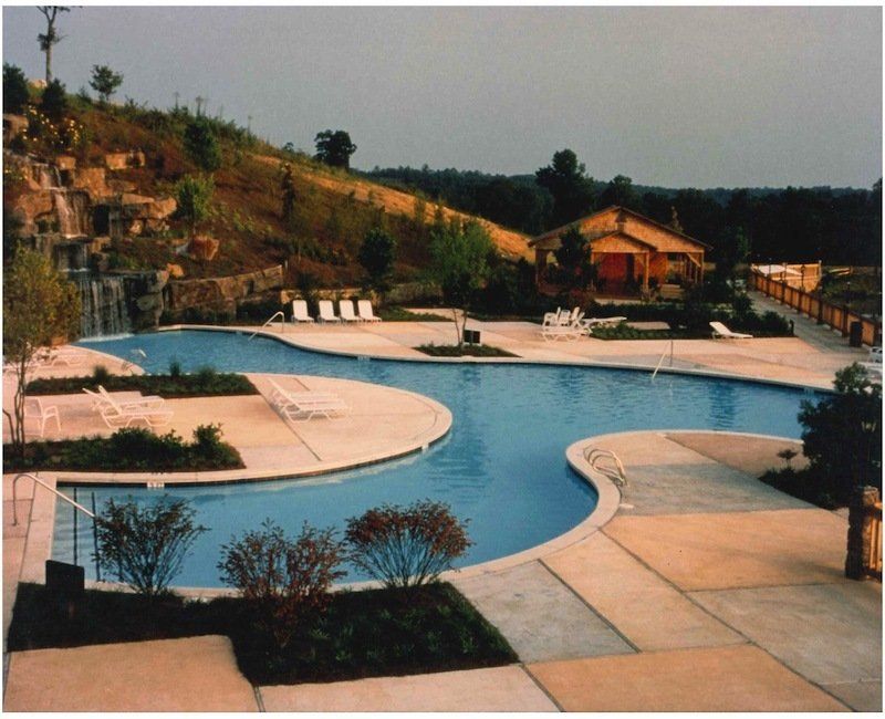 Inground Commercial swimming pool negative edge