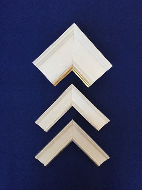 cornice asta bianca filo oro argento