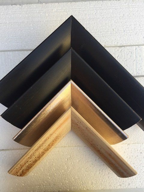 cornice asta argento nero