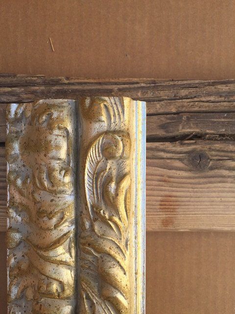 cornice asta intagliata argento