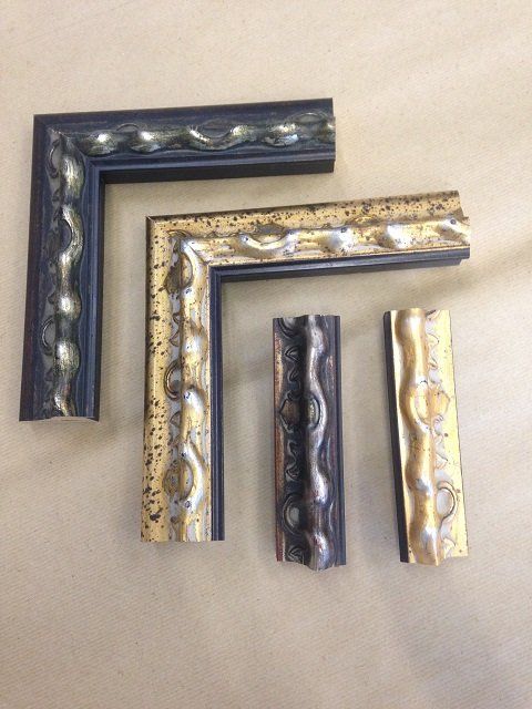 cornice asta intagliata oro nero